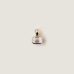 Nangi fine jewelry - white lab-grown diamond pendant in gold