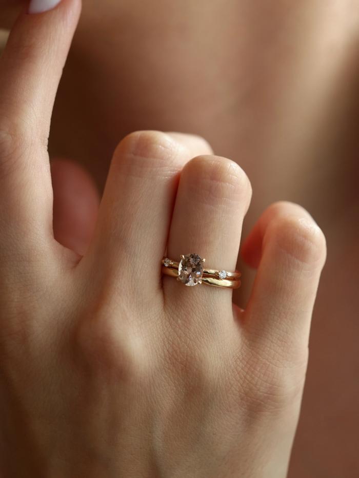 Nangi fine jewelry - champagne ring in yellow gold