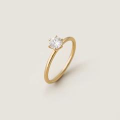 Nangi fine jewelry - white lab-grown diamond ring in gold