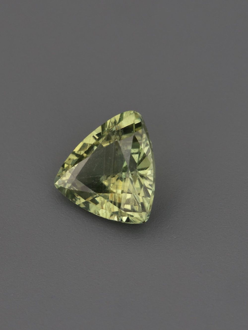 Lime Leaf Sapphire — 0.52 ct Trillion Cut