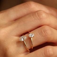 Nangi fine jewelry - white lab-grown diamond ring in gold