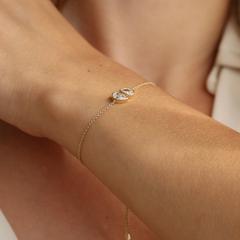Nangi fine jewelry - white lab-grown diamond bracelet in gold