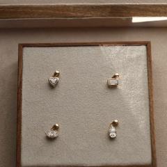 Nangi fine jewelry - white lab-grown diamond pendant in yellow gold