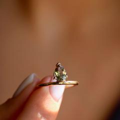 Nangi fine jewelry - brown tourmaline ring in yellow gold