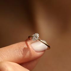 Nangi fine jewelry - white lab-grown diamond ring in gold