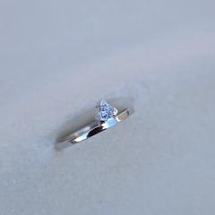 Nangi fine jewelry - white lab-grown diamond ring in white gold