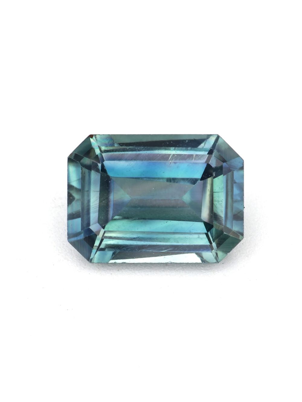 Ceylon Teal Sapphire — 1.05 ct Emerald Cut
