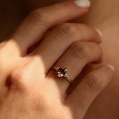 Nangi fine jewelry - brown tourmaline ring in yellow gold