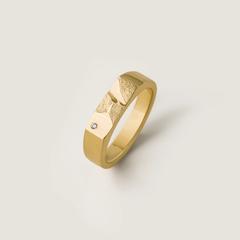 Nangi fine jewelry - white lab-grown diamond ring in gold