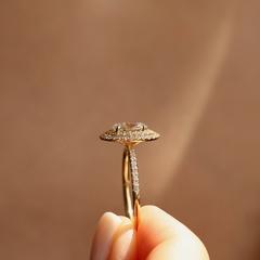 Nangi fine jewelry - white lab-grown diamond ring in gold