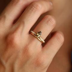Nangi fine jewelry - champagne tourmaline ring in yellow gold