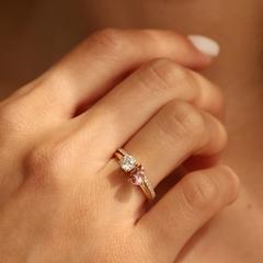 Nangi fine jewelry - pink tourmaline ring in yellow gold