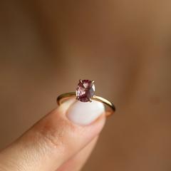 Nangi fine jewelry - pink ring in yellow gold