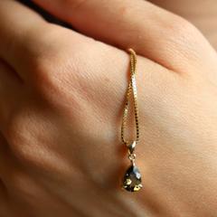 Nangi fine jewelry - brown tourmaline pendant in yellow gold