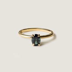 Nangi fine jewelry - green tourmaline ring in yellow gold