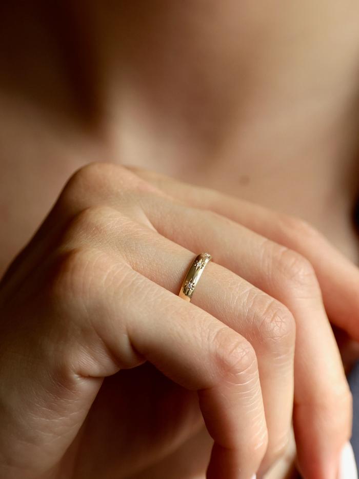 Nangi fine jewelry - lab-grown diamond ring in gold