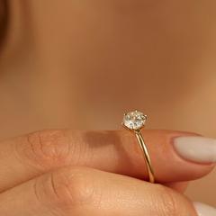 Nangi fine jewelry - white lab-grown diamond ring in gold