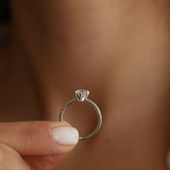 Nangi fine jewelry - white lab-grown diamond ring in gold