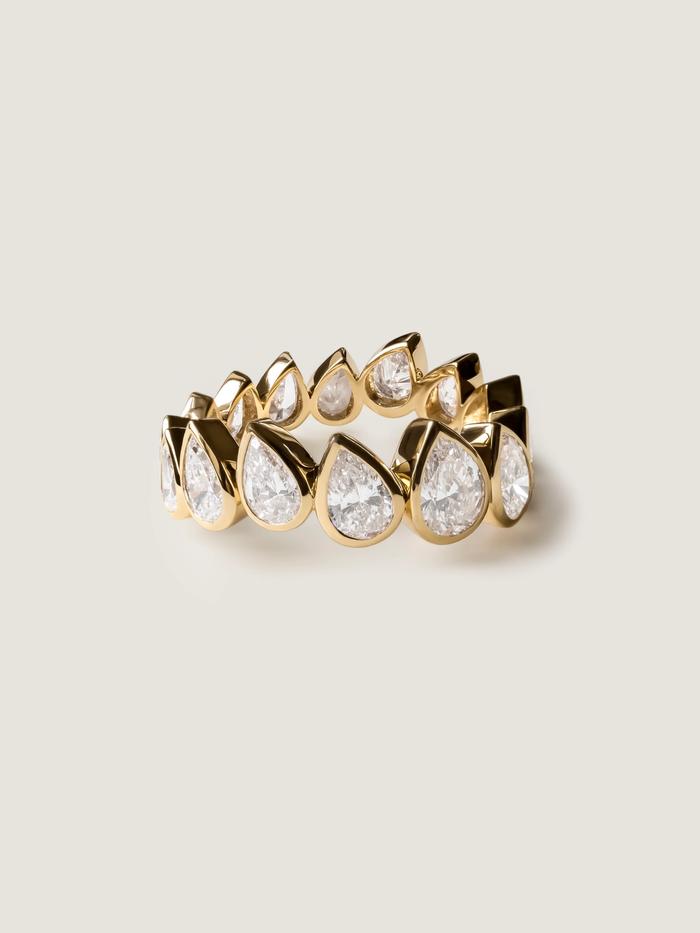 Nangi fine jewelry - white lab-grown diamond ring in gold