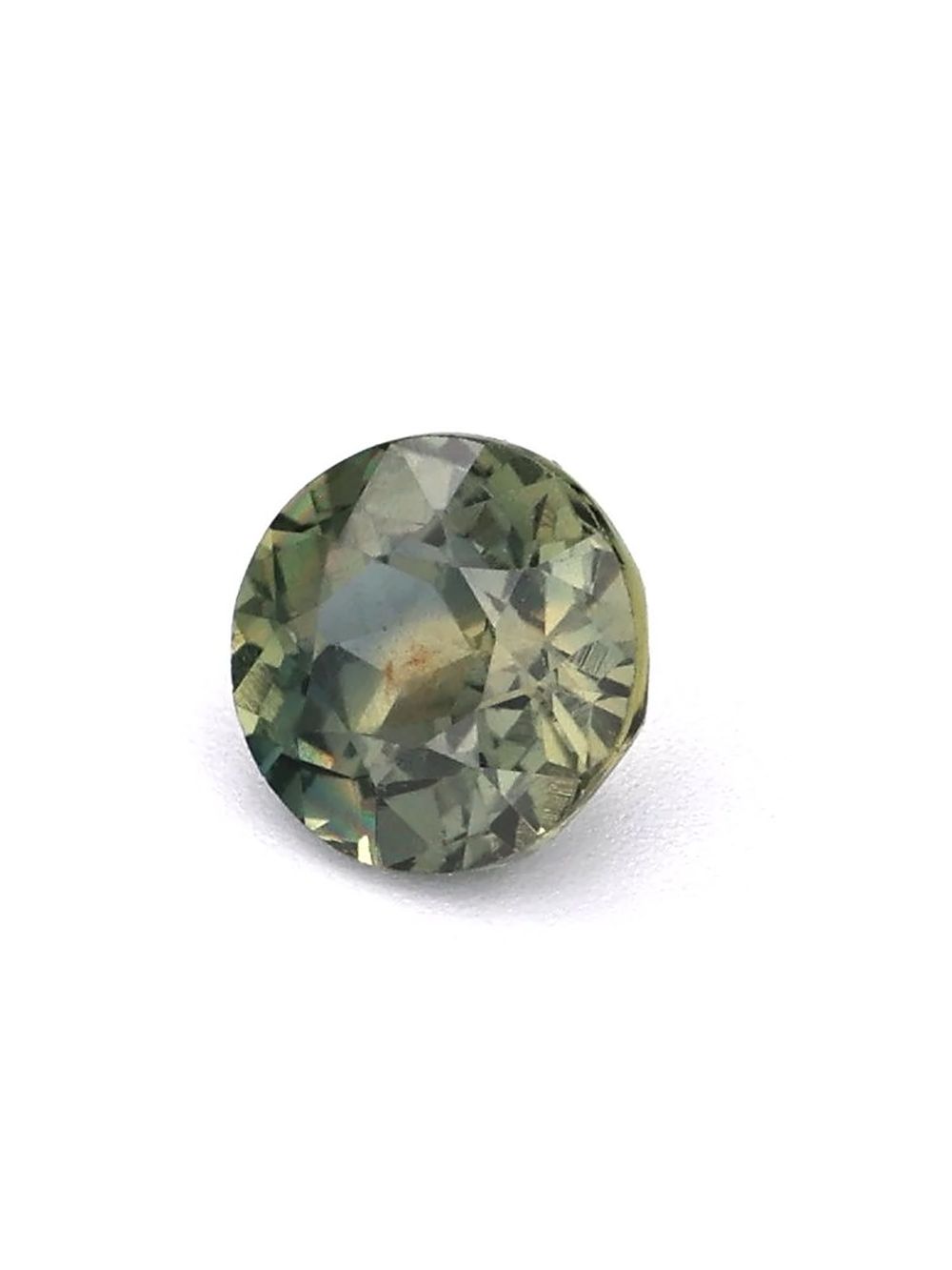 1.04 ct Olive Green, Round Sapphire