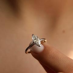 Nangi fine jewelry - white lab-grown diamond ring in gold