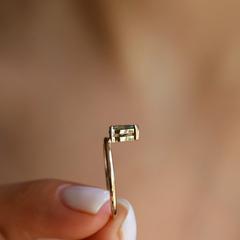 Nangi fine jewelry - green tourmaline ring in yellow gold