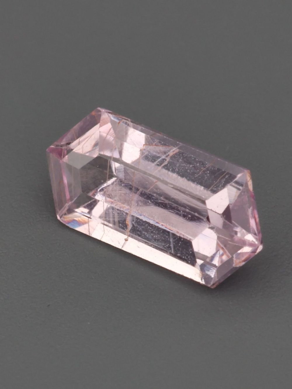 Lychee Blossom Sapphire — 0.39 ct Elongated Hexagon Cut