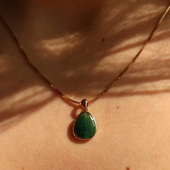 Nangi fine jewelry - green green aventurine necklace in gold