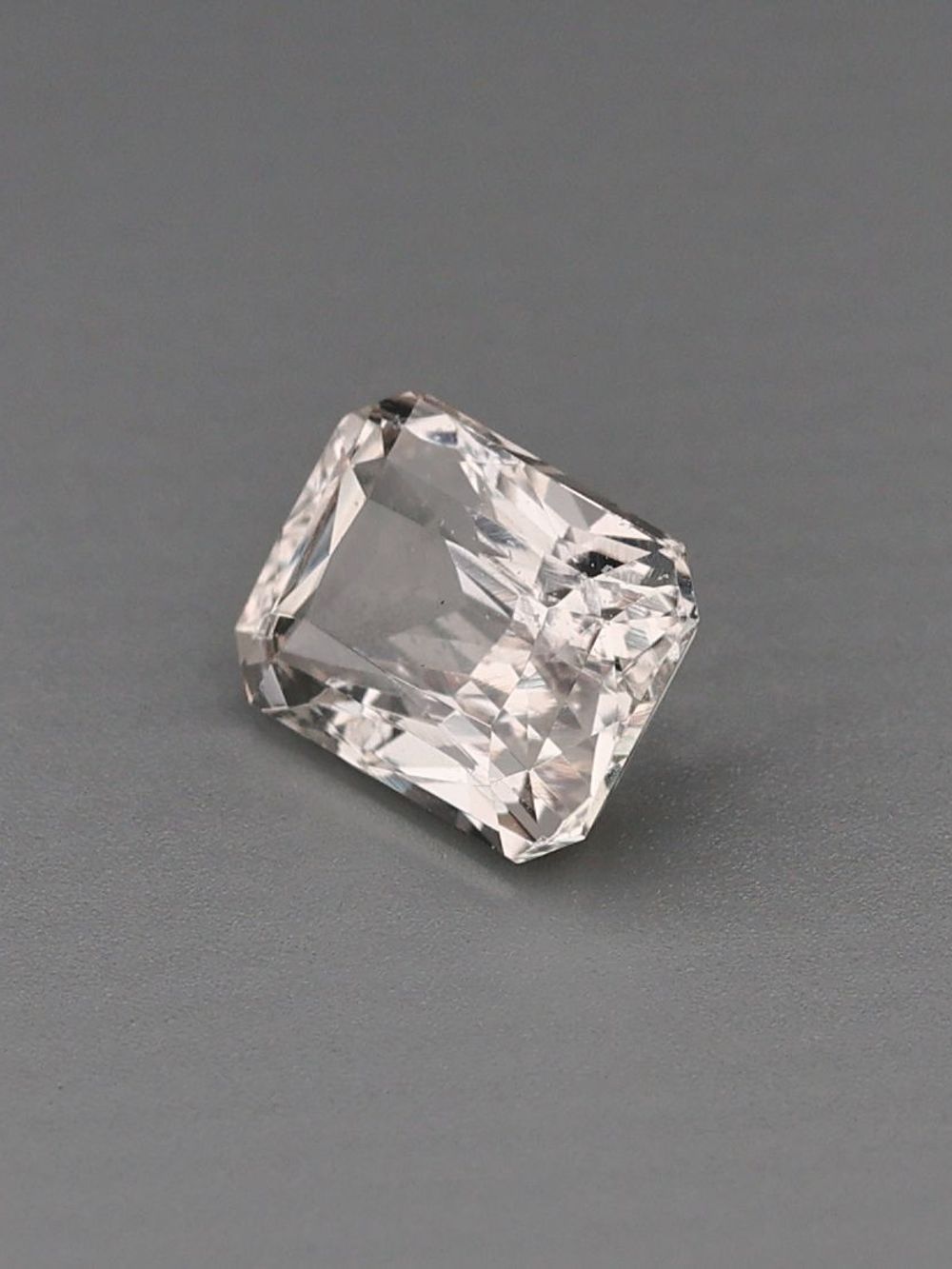 1.70 ct White, Radiant Cut Sapphire