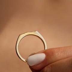 Nangi fine jewelry - white lab-grown diamond ring in gold