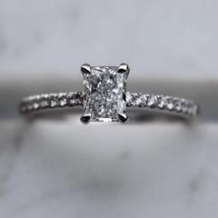 Nangi fine jewelry - white lab-grown diamond ring in white gold