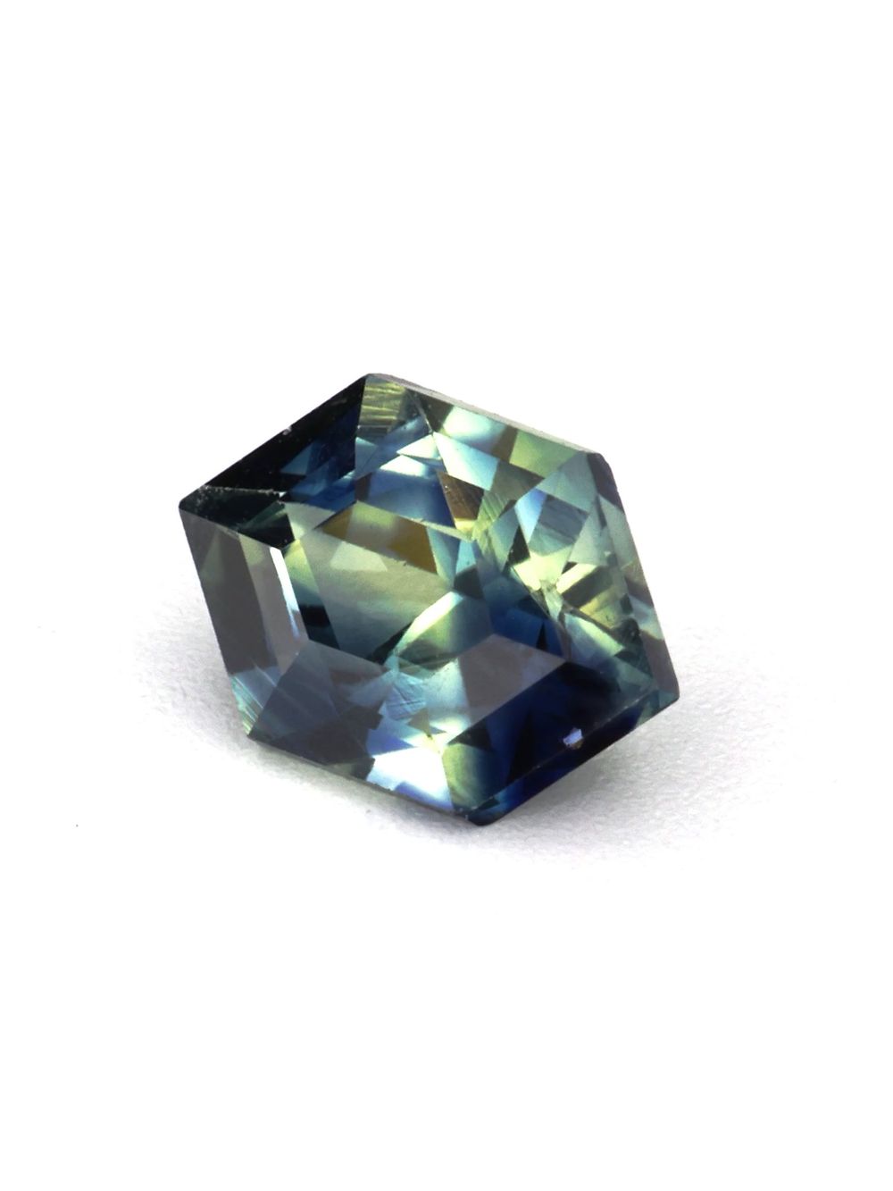 Bi-Colored Serendip Sapphire — 0.31 ct Hexagon Cut
