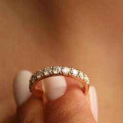 Nangi fine jewelry - white lab-grown diamond ring in gold