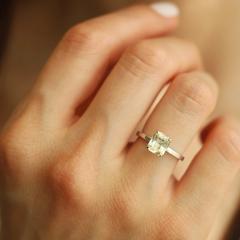 Nangi fine jewelry - yellow ring in white gold