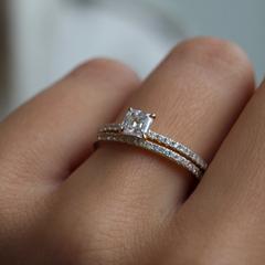 Nangi fine jewelry - white lab-grown diamond ring in gold