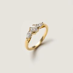 Nangi fine jewelry - white lab-grown diamond ring in gold