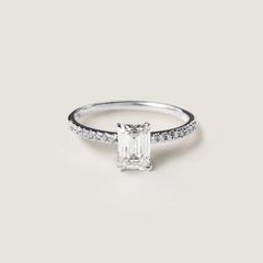 Nangi fine jewelry - white lab-grown diamond ring in gold