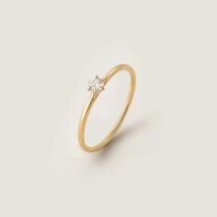 Nangi fine jewelry - white lab-grown diamond ring in gold