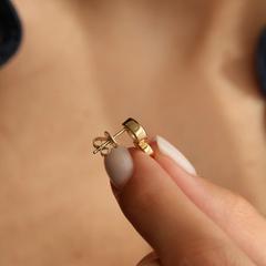 Nangi fine jewelry - white lab-grown diamond earring in gold