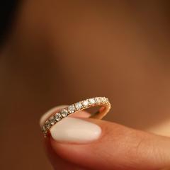 Nangi fine jewelry - white lab-grown diamond ring in gold
