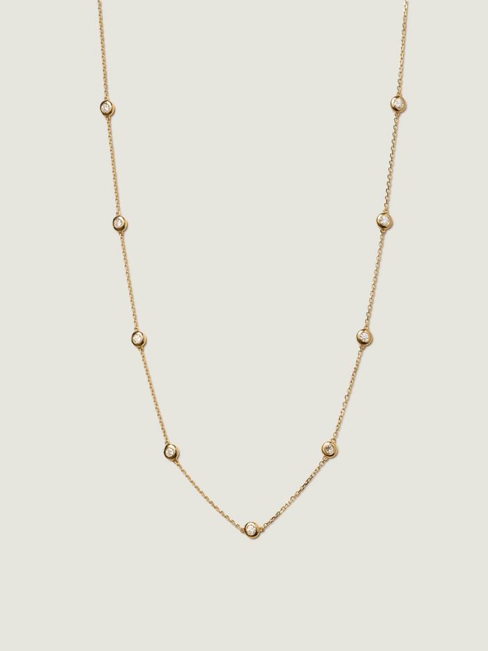 Nangi fine jewelry - white lab-grown diamond necklace in gold