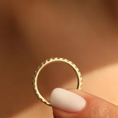 Nangi fine jewelry - white lab-grown diamond ring in gold