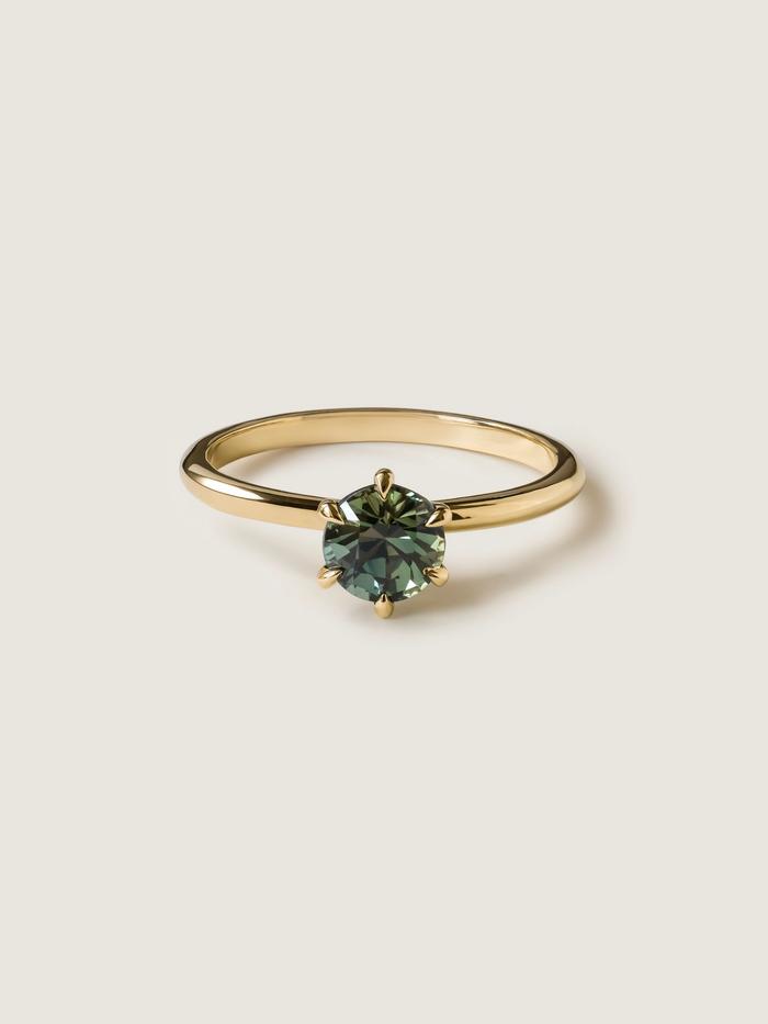 Nangi fine jewelry - green ring in yellow gold