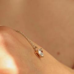 Nangi fine jewelry - white lab-grown diamond necklace in gold