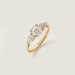 Nangi fine jewelry - white lab-grown diamond ring in gold