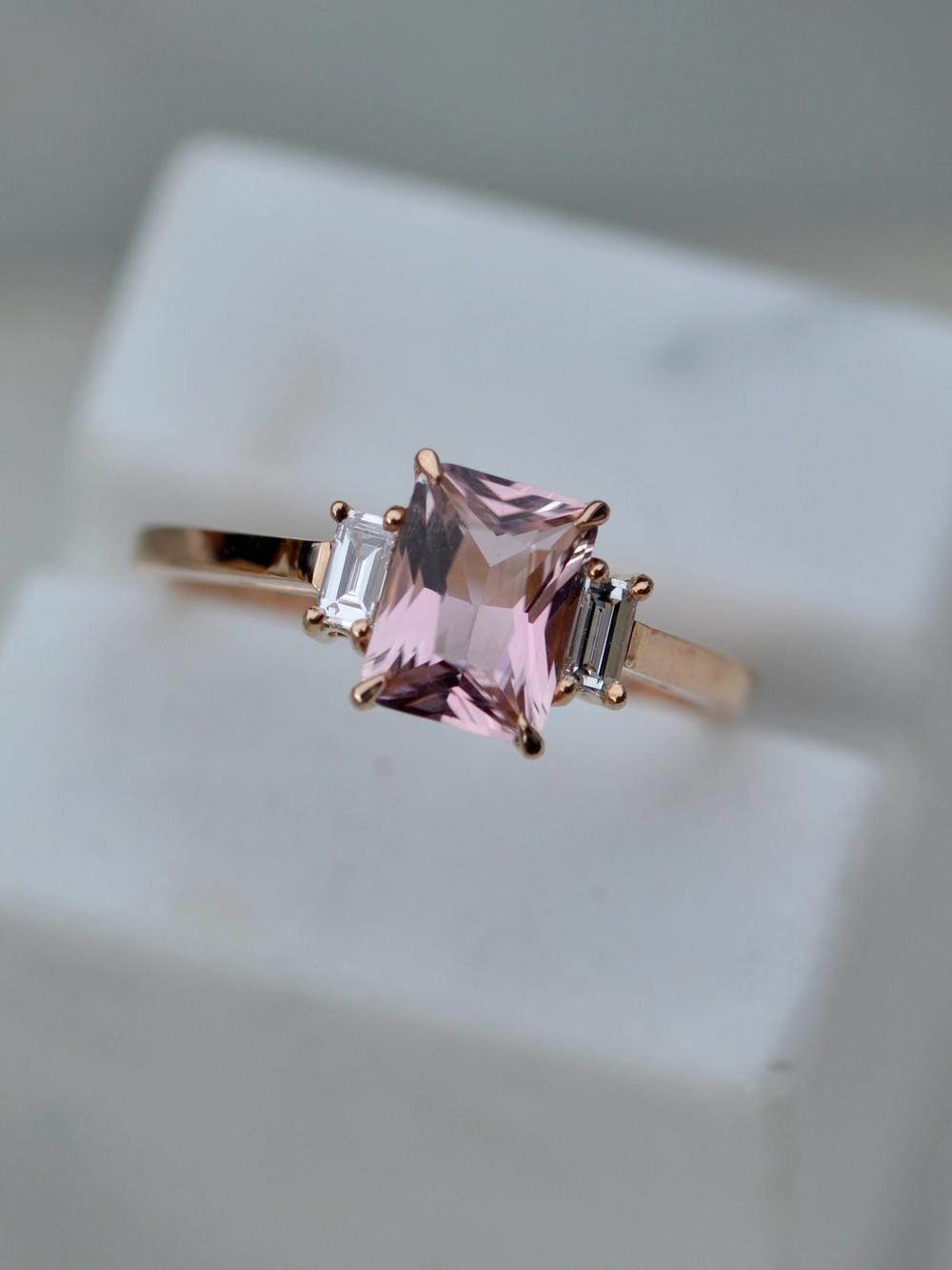 Pink Tourmaline & Diamonds