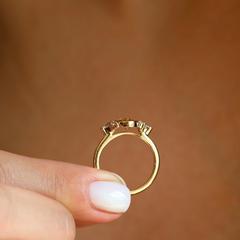Nangi fine jewelry - orange ring in yellow gold