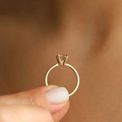 Nangi fine jewelry - pink ring in yellow gold