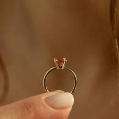 Nangi fine jewelry - pink tourmaline ring in yellow gold