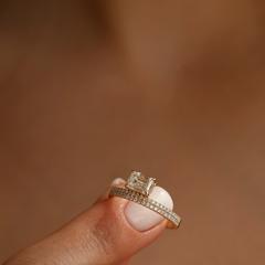 Nangi fine jewelry - white lab-grown diamond ring in gold